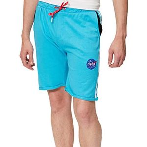 Nasa Bermuda Shorts Homme, Bleu, XL