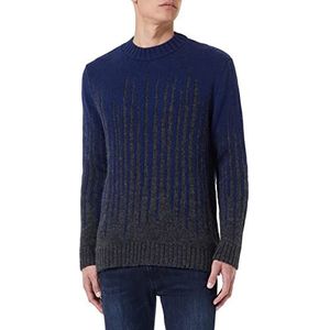 Sisley Heren sweatshirt, blauw en antraciet 902, XXL, blauw en antraciet 902