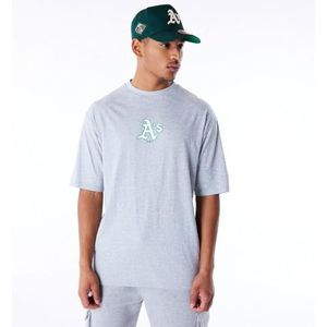 New Era Mlb World Series Oversized T-shirt Oakland Athletics Heather Grey Wit Uniseks T-shirt