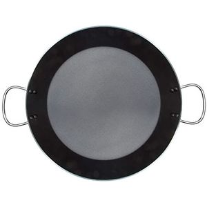 WECOOK! Kratha 17046 paella pan inductie 46 cm 12 porties, XYLAN Plus anti-aanbaklaag milieuvriendelijk PFOA-vrij, geperst aluminium, 3 mm dik, glaskeramiek, gas, vaatwasser, zwart