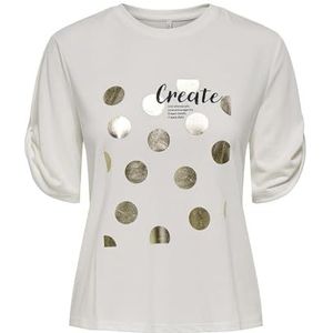Onlfree Life S/S Create Top Box JRS, Cloud Dancer, XL