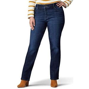 Lee Plus Size Relaxed Fit Straight Leg Jeans voor dames, Gerealiseerd.