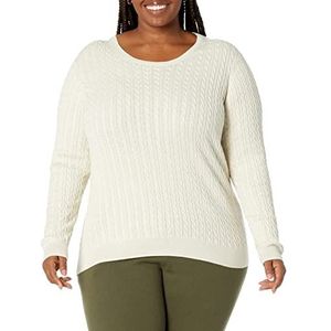 Amazon Essentials Chandail léger à manches longues et col ras-du-cou pour femme (disponible en grande taille), avoine chiné, taille 3X