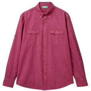 United Colors of Benetton Camicia 5kgpuq04s Herenhemd, Roze, 3XL