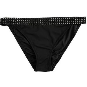 Koton Bas de bikini brodé à la taille épaisse pour femme, Noir (999), 34