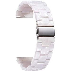 BINLUN Horlogebandjes van kunsthars, 18 mm, 20 mm, 22 mm, voor dames en heren, 14 kleuren, reservearmband, meerkleurige horloges, met vouwsluiting