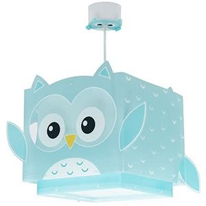 Dalber Hanglamp voor kinderen, Little Owl Dieren, hanglamp voor kinderkamer, kroonluchter, kinderkamer, turquoise