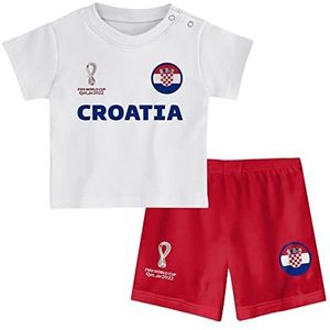 FIFA Officieel T-shirt en shorts set wereldkampioenschap 2022, baby, Kroatië, alternatieve kleuren, 24 maanden