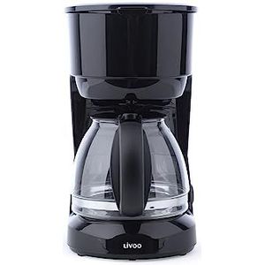 Livoo - Elektrisch koffiezetapparaat – 750 ml, 600 W, warmhoudfunctie, glazen karaf