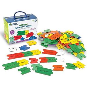 Learning Resources - Skill Builders puzzels, 112 stukjes, vanaf 5 jaar, woorden, letters, taal, zinsvaardigheden, kleuterschool, educatief speelgoed, LER6083