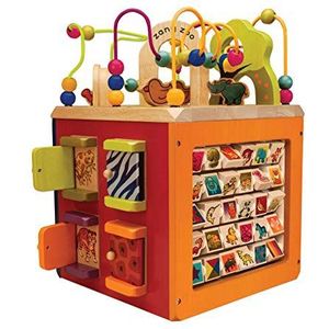 B. toys Zany Zoo activiteitenkubus, speelcentrum, speelgoed voor ontwikkeling en ontwikkeling van hout, voor kinderen vanaf 12 maanden