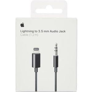 Apple 3,5 mm (1,2 m) Lightning naar mini-jack audiokabel - Zwart