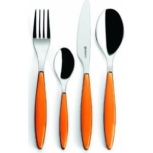 Guzzini - Feeling, 24-delige bestekset - oranje, 15,8 x 7,5 x 25,5 cm - 23000045