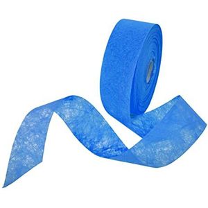 Decoratielint, stof, 50 mm x 100 m, blauw