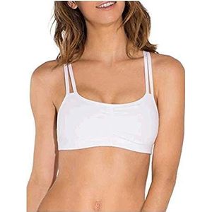 Fruit of the Loom Lot de 3 soutiens-gorge de sport opaques pour femme, Rayures fines/blanc/rose pâle, 60