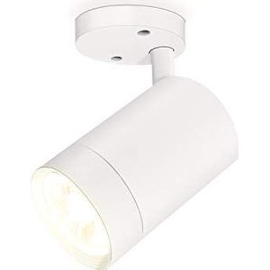 Led-wandspot, wit, draaibaar, plafondlamp met GU10, 5 W, warmwit, voor binnenverlichting, plafond, muur, woonkamer, spiegel