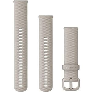 Garmin Originele armband, 20 mm, snelsluiting, siliconen, Frans grijs, 20 mm, casual