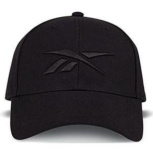 Reebok Vector Classic Ballcap met verstelbare snapback voor mannen en vrouwen (één maat past de meeste) uniseks honkbalpet, zwart.