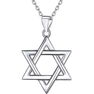 PROSILVER 925 sterling zilveren halsketting met verstelbare ketting 46 + 5 cm Joodse sieraden (geschenkdoos)