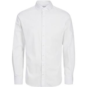 JACK & JONES Jjeaxel Ls Noos Mni Chemise à manches longues stretch pour garçon, Blanc., 116
