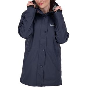 Deproc Active New Ellesmere Regenjas voor dames, met gevoerde capuchon, waterdicht, weerbestendig, regenjas voor dames, Navy Blauw