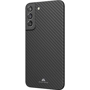 Black Rock - Slanke carbon hoes, compatibel met Samsung Galaxy S22 5G, ultradunne koolstofvezel beschermhoes (Flex Carbon zwart)