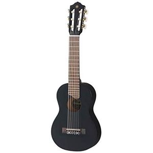 Yamaha GGL1BL Acoustic Guitalele, Hybride Gitaar en Ukelele, 70 cm, met 6 Snaren (3 Nylon/3 Metaal Omspon), Tas, Zwart