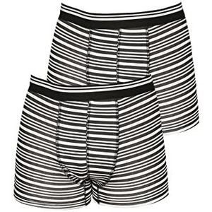 Sensu TRGCSNS100410 Boxershorts, meerkleurig (zwart en wit), maat XL, heren, meerkleurig (zwart en wit), XL, 2 stuks, meerkleurig (zwart en wit)