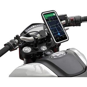 Shapeheart - magnetische motortelefoonhouder met afneembaar waterdicht zakje | absorbeert trillingen | telefoonhouder voor motorfietsen, scooters, sturen en spiegels | universeel motoraccessoire.