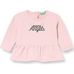 United Colors of Benetton Sweatshirt Capuche Garçon, Rosa 223, 68