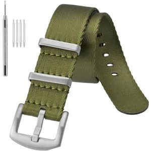 Anbeer Nylon horlogebandjes - 18 mm 20 mm 22 mm - Militaire ballistiek - Met roestvrijstalen sluiting - Voor mannen en vrouwen
