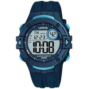 Lorus Digitaal kwartshorloge voor heren, met siliconen band R2325PX9, blauw, riem, Blauw, riem