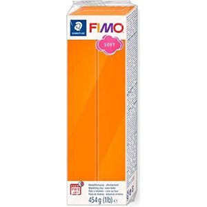 Staedtler FIMO Soft, ovenhardende mandarijn boetseerklei, voor beginners en kunstenaars, zacht en gemakkelijk te verwijderen, 454 gram brood, 8021-42