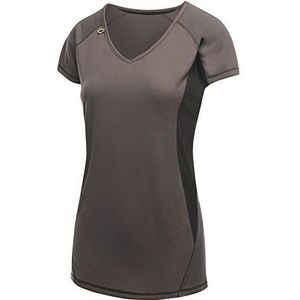 Regatta Beijing T-shirt voor dames, V-hals, korte mouwen, regular fit, Grijs (ijzer/zwart 113)