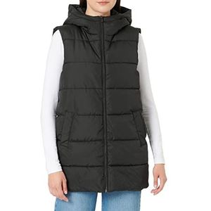 VILA Gewatteerde jas Vitate S/L-Noos dames vest, zwart, 42, zwart.