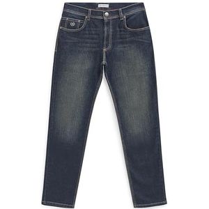 bugatti Heren Jeans Regular Fit 5-Pocket Jeans Stretch Katoen, Flessengroen 583