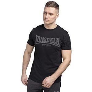 Lonsdale Heren shirt met lange mouwen met Kai logo, Zwart (schwarz)