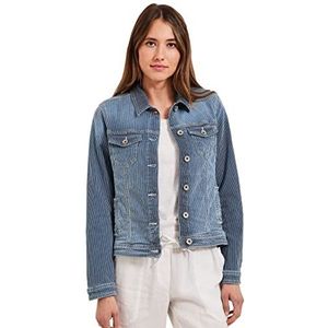 Cecil B211884 Jeansjack voor dames, Mid Blue Used Wash
