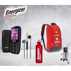 Energizer - Pack complet - Débloqué E241S Mobile - 4G - Clavier Arabe + Casque Bluetooth + Bouteille d'eau + Sac à dos de 10 litres offert