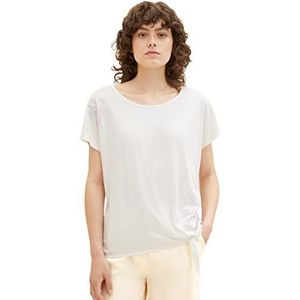 Tom Tailor T-shirt pour femme, 10315 Whisper White - Jeu de société [Importé d'Allemagne], XL