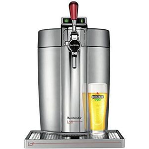 Krups Beertender Loft Edition Silver/Chrome Biermachine, bierpuller, bierpomp, drukbiermachine, 5 l vat, temperatuurweergave, resterende volume-indicator VB700E00