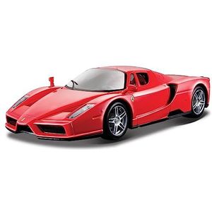 Bburago Ferrari Enzo: miniatuurauto in schaal 1:24, deuren en motorkap om te openen, 19 cm, rood (18-26006)