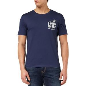 Levi's Graphic Crewneck Tee T-shirt voor heren (1 stuk), Western Logo Naval Academy