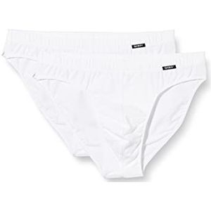 Skiny Boxershorts voor heren, van katoen, wit, 2 stuks, Wit.