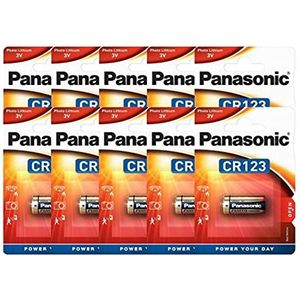 Corp. Panasonic CR123A lithiumbatterij 3 V - blisterverpakking 1 x 10 - doos met 10 blisterverpakkingen