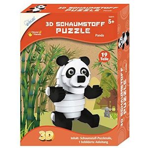 MAMMUT 156011 - Knutselset 3D puzzel panda, puzzelspel met safaridieren, dierenpuzzel van schuim, complete set met puzzelstukjes en handleiding (mogelijk niet beschikbaar in het Nederlands), creatieve puzzelset voor kinderen vanaf 5 jaar