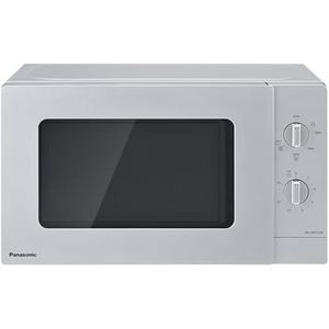 Panasonic NN-GM23QMEPG Four à Micro-Ondes Gril 20L avec Plateau en Verre et Grille Métallique, 800W, Grill 1000W, Décongélation, Réglage par Cadran, Quick 30, Minuterie, Argent