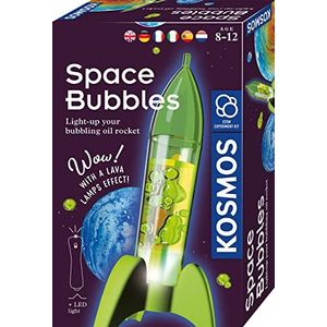 KOSMOS 616786 Space Bubbles - Mini-raket lavalamp experimenteerset voor kinderen met meertalige handleiding (DE, EN, FR, IT, ES, NL)