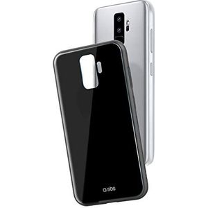 Harde hoes voor Samsung Galaxy S9, van glas en polycarbonaat, zwart