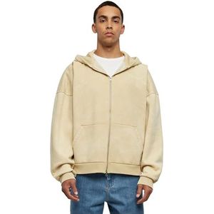 Urban Classics Washed en zandbestendig sweatshirt met capuchon voor heren, Effen beige